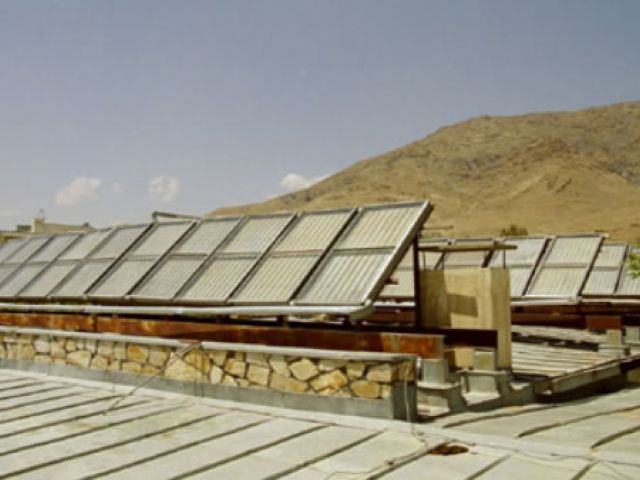 Warmwasseranlagen auf dem Dach